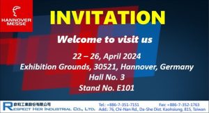 2024/02 – Exhibitor of HANNOVER MESSE from 4/22 – 4/26, Hall No. 3, Stand No. E101.
